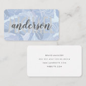 Blauw Bloemmotief | Natuurlijk Visitekaartje (Voorkant / Achterkant)