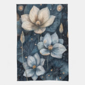 Blauw Bloemmotief                                  Theedoek (Verticaal)