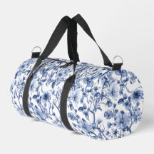 Blauw bloemmotief vintage toilepatroon