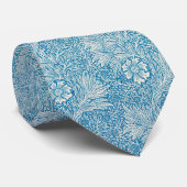 Blauw bloemontwerp stropdas (Opgerold)