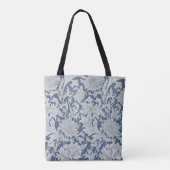  Blauw Bloempatroon met Monogram Draagtas (Achterkant)