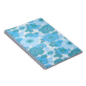 Blauw bloempatroon notitieboek (Rechterzijde)