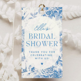 Blauw Bloemstuk Bruiloftscadeau Bedankt-tag Cadeaulabels