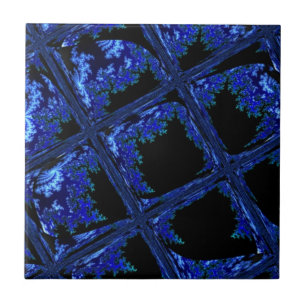 Blauw Blok Design Tegeltje