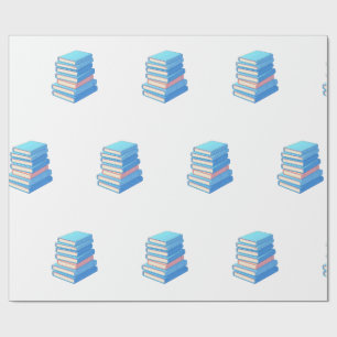 Blauw boek cadeaupapier