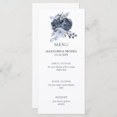 blauw boeket | Floral Wedding Menu (Voorkant / Achterkant)