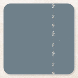 Blauw Boerderij Botanische Wijndrinkvlek Ronde Kartonnen Onderzetter