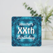 BLAUW Bogen Elk Jaar Verjaardag Custom Name W30Z Kaart (Staand voorkant)