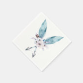 Blauw Boho Bohemian Arrows Veer Bloemen Party Servetten (Hoek)