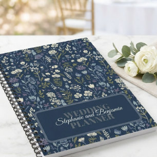 Blauw Boho Botanisch Huwelijk Notitieboek