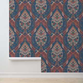 Blauw Boho Chic Geïnspireerd Behang