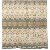 Blauw Boho douchegordijn (Voorkant)