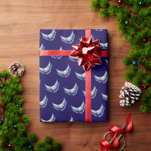 Blauw Boho Franje Cadeaupapier