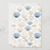Blauw Boho Kust Bruidsfeest uitnodiging (Achterkant)