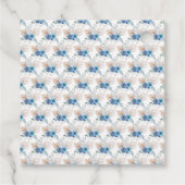 Blauw Boho Pampas Gras Bruiloftsfeest Bedankjes Labels (Achterkant)