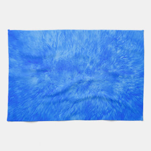 Blauw bont frenzy keukenhanddoek
