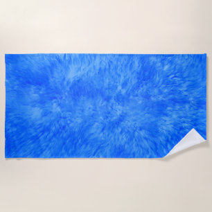 Blauw bont frenzy strandlaken