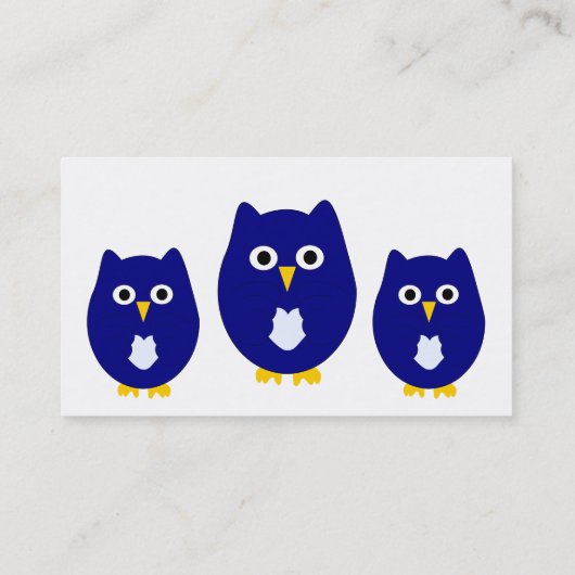 Blauw boomkontwerp visitekaartje (Achterkant)