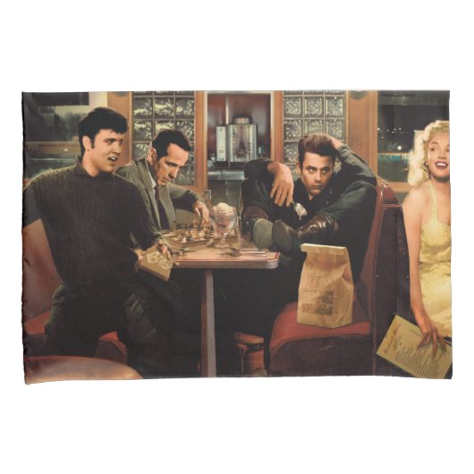 Blauw Bord 2 Kussensloop (Voorkant-Rechts)