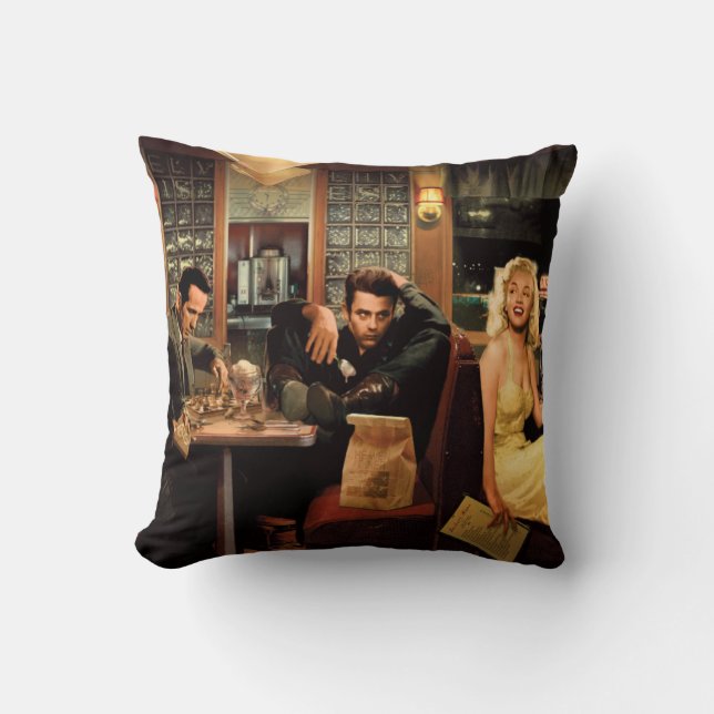 Blauw Bord Kussen (Voorkant)