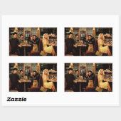 Blauw Bord Rechthoekige Sticker (Vel)