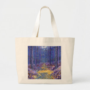 Blauw bos 2 2012 grote tote bag