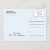 Blauw boslandschap, Rustic trouwkaart Save the Dat Aankondigingskaart (Achterkant)