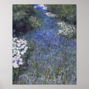 Blauw bospad Impressionist Oilverf Poster