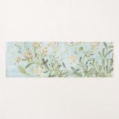 Blauw botanisch yogamat (Voorkant (horizontaal))