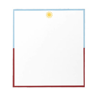 Blauw Bourgondië Sunburst Notitieblok