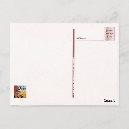 Blauw boven briefkaart (Achterkant)