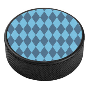 Blauw Boven-Rijnse Ruit Vlag Patroon Hockey Puck
