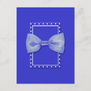 Blauw Bowtie blauw Briefkaart