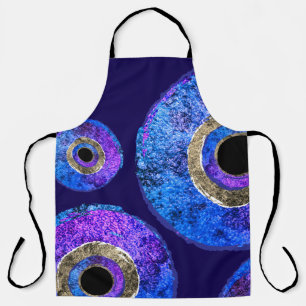 Blauw Boze Oog Bescherming All-Over Print Schort