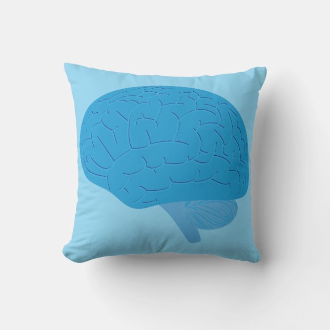 Blauw Brein Kussen (Voorkant)
