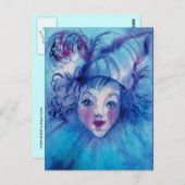 BLAUW BRIEFKAART (Voorkant / Achterkant)