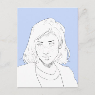 Blauw Briefkaart