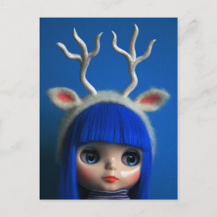 Blauw Briefkaart