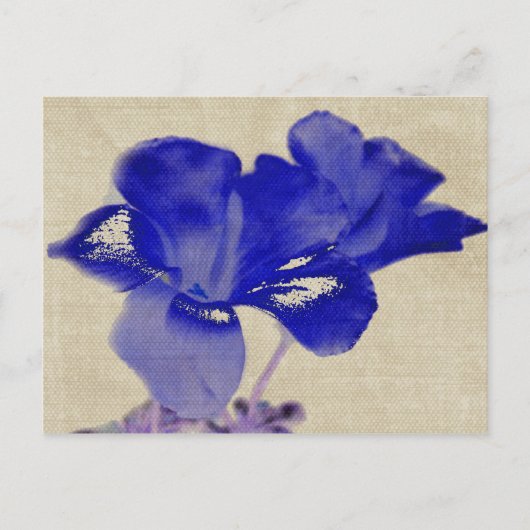 Blauw Briefkaart van Floral (Voorkant)
