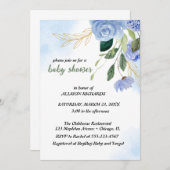 Blauw briefkaartje kaart (Voorkant / Achterkant)