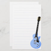 blauw briefpapier gitaarpapier (Voorkant / Achterkant)