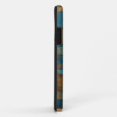 Blauw brons en goud grunge strepen gepersonaliseer Case-Mate iPhone case (Achterkant/rechts)