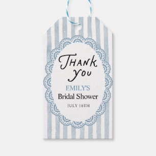 Blauw Bruidsjurk Bruiloft Dank Je Cadeaulabel