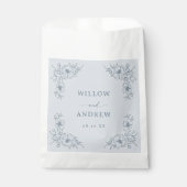  blauw bruiloft gunsttas bedankzakje (Voorkant)