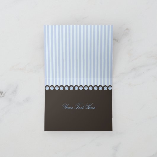 Blauw & Bruin Aap Ontwerp Dank u kaart (Binnen)