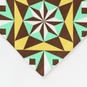 -blauw-bruin Barcelona-patroon Fleece Deken (Hoek)