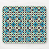 blauw bruin Barcelona Star Tile Geometric Muismat (Voorkant)