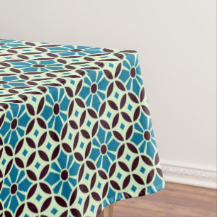 blauw bruin Barcelona Star Tile Geometric Tafelkleed