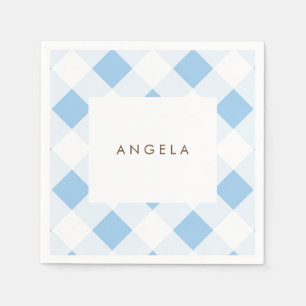 Blauw & Bruin Eenvoudig Baby shower Servet