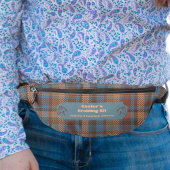 Blauw Bruin Plaid Horse Show Mane Tail Braiding Heuptasje